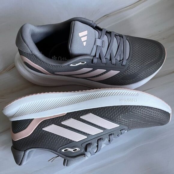 Adidas Women's Falcon 5 Lightweight Running‎ Shoe 3 Stripes Sports Grey Multi - Picture 9 of 12